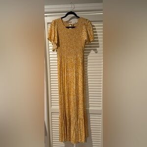 PinkBlush Yellow Floral Maxi Dress